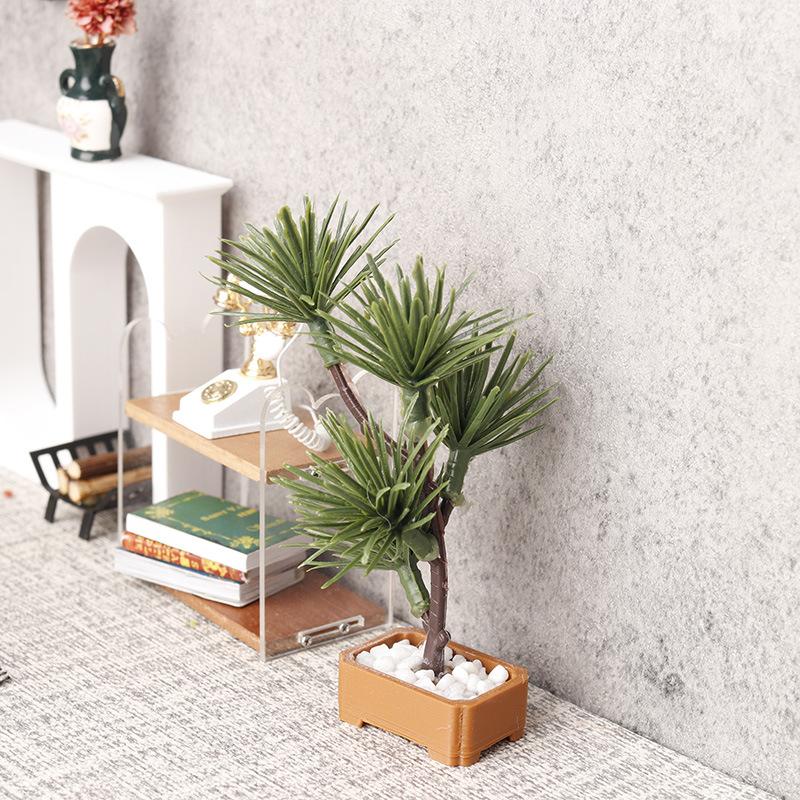 Bonsai Garden Decor - 1 Stück Mikro-Landschaftsgarten Bonsai-Ornament 1/12 Puppenhaus