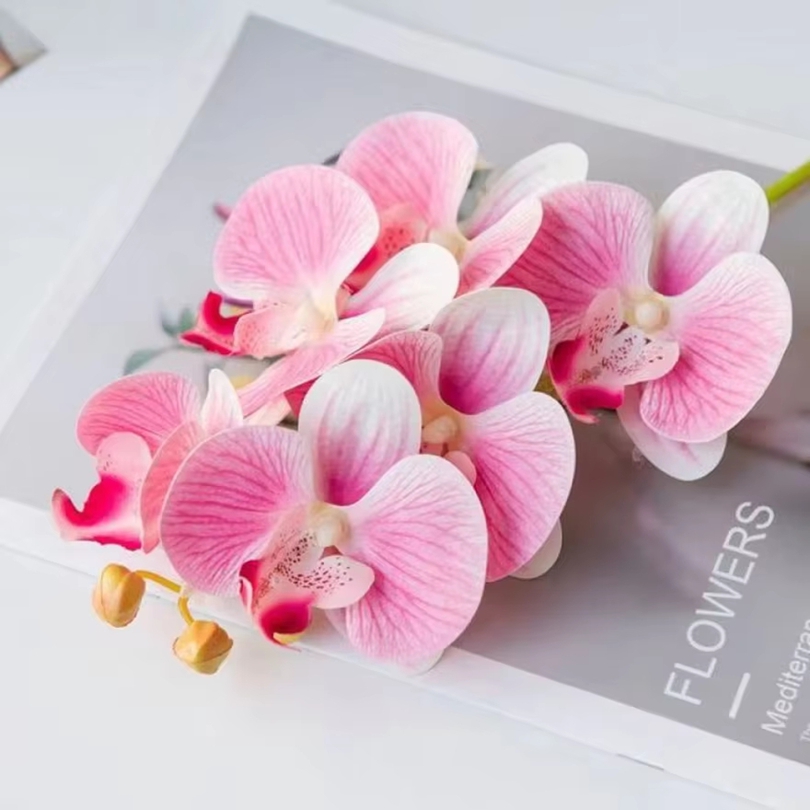 Bonsai Garden Decor - 3D Künstliche Blumen Kunststoff Schmetterling Orchidee