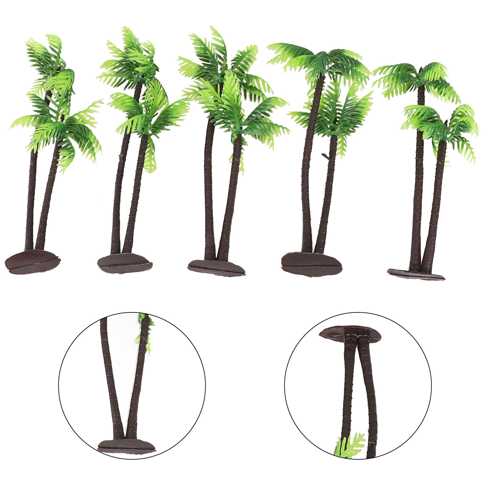 Bonsai Garden Layout - 5 Stück handgefertigte Kokospalmen für Terrarien-Dekoration,