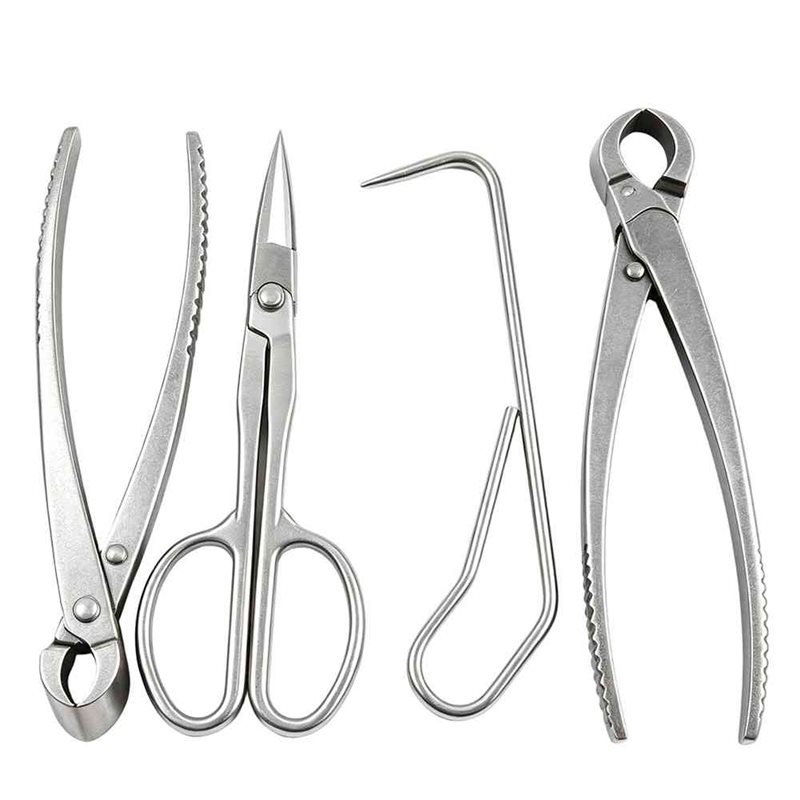 Root Hook Tool - ABAE-Bonsai-Baumwerkzeuge, 4-teiliges Bonsai-Werkzeugset – Messer, Konkavschneider,