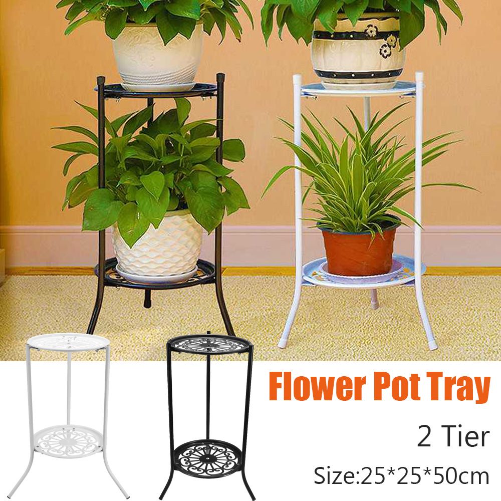Bonsai Garden Display Stands - 2-stufiger eleganter Pflanzgefäß für Balkon, Garten,