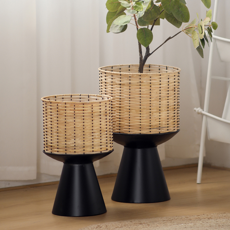 Blumentopf aus Rattangeflecht, – Bonsai Garden Display Stands Bewertung und Preis