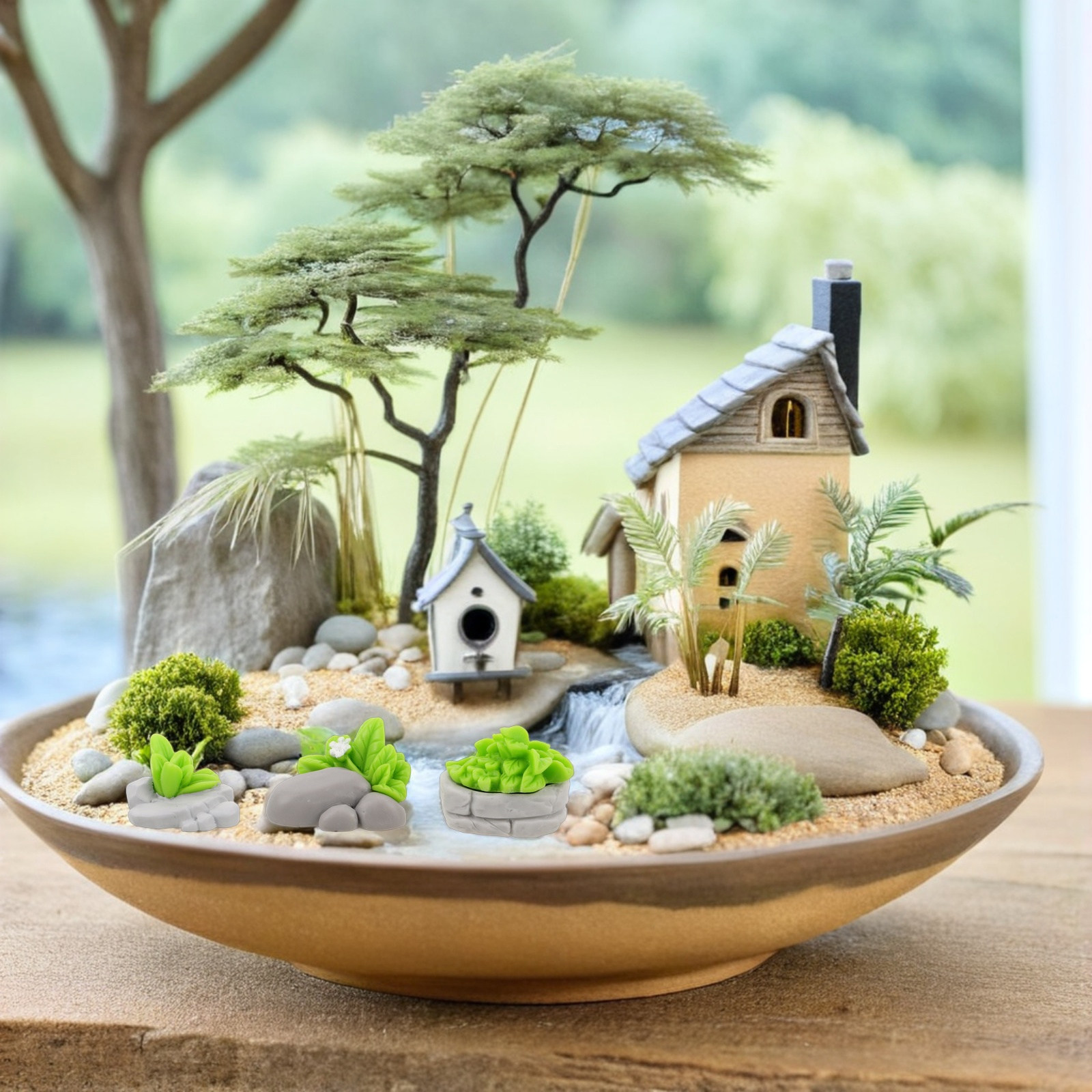12 Stück Miniatur-Kunststein-G – Bonsai Garden Layout Bewertung und Preis